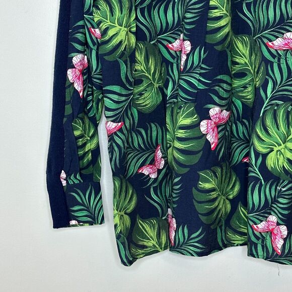 Sandrine Rose French Worker Floral Wool Blend Sweater Blue Women Medium NWT - Picture 7 of 11